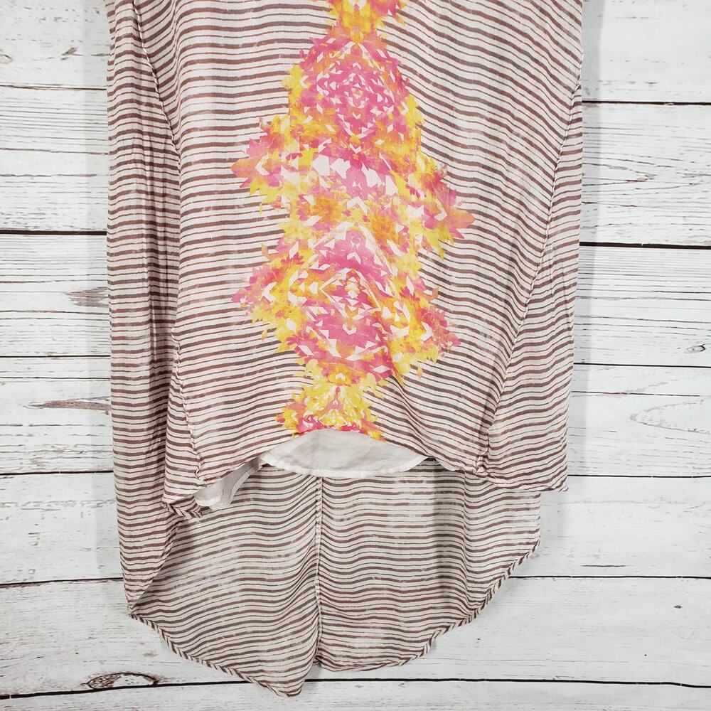 Free People Sunrise Striped Hi-Low Hem Wool Blend Dress Size Medium - Picture 5 of 14